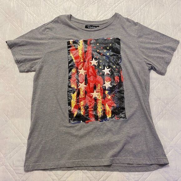 American Flag Gray T shirt by Research & Development‎ XL - Picture 1 of 4